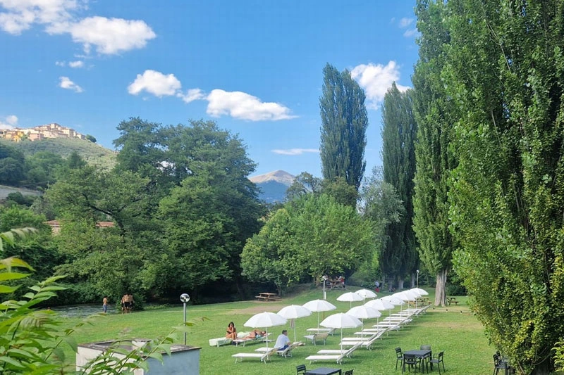 La spiaggia di Arrone in Valnerina Umbria